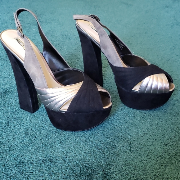 H by Halston Peep Toe Sling-Back Heels - Picture 2 of 7